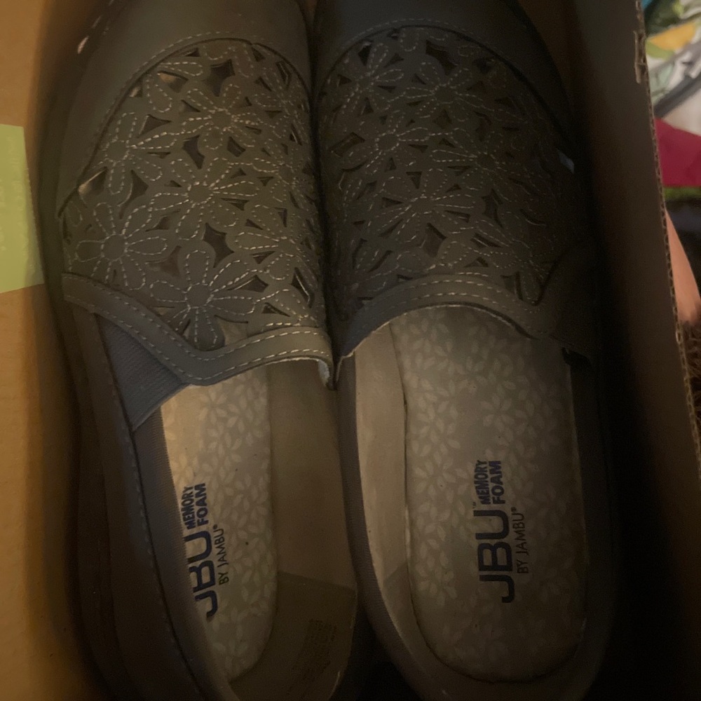 JBU flats, gray color, worn a couple of times